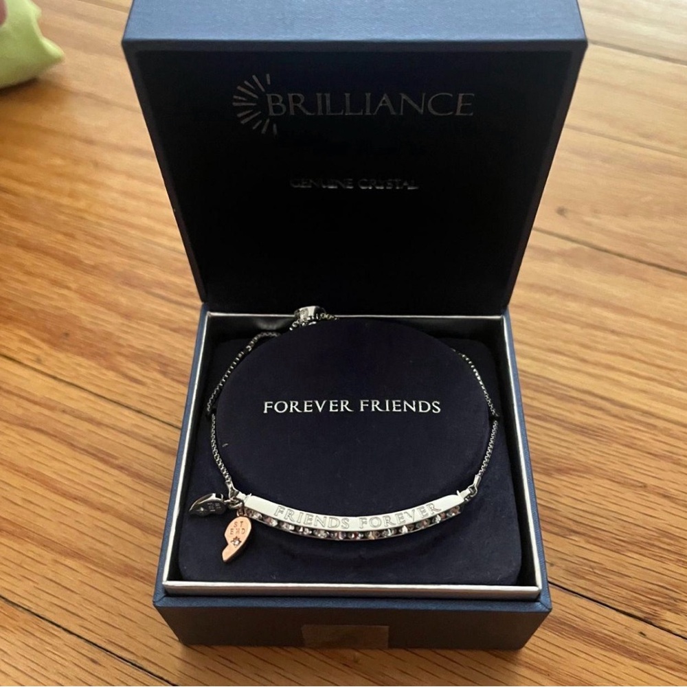 BRILLIANCE Silver bracelet with 'Forever Friends' NWT